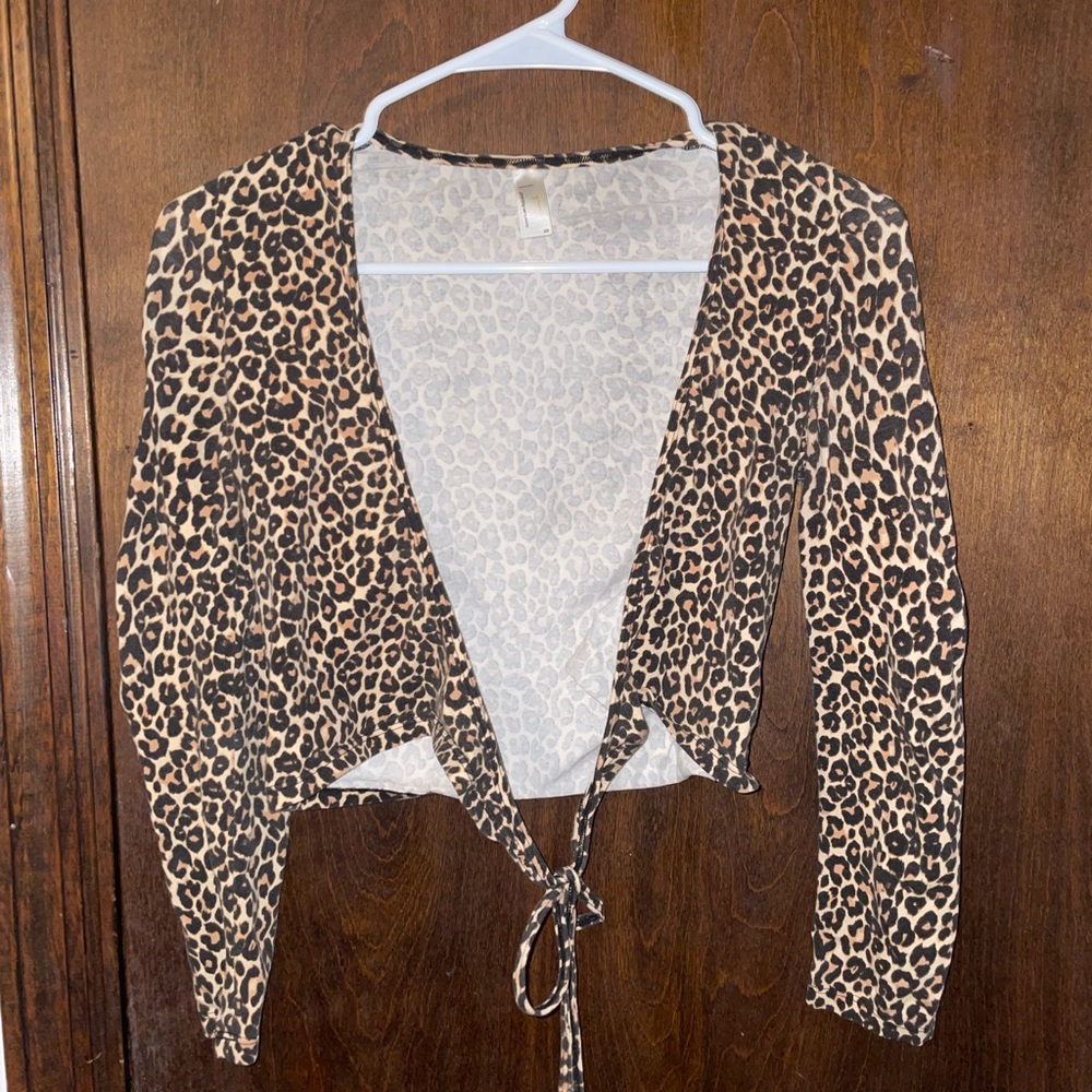 Cheetah wrap top